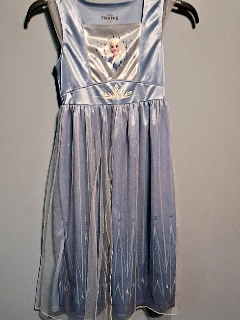 Disney Frozen 2 Elsa Costume Nightgown Dress in Blue Girls 8